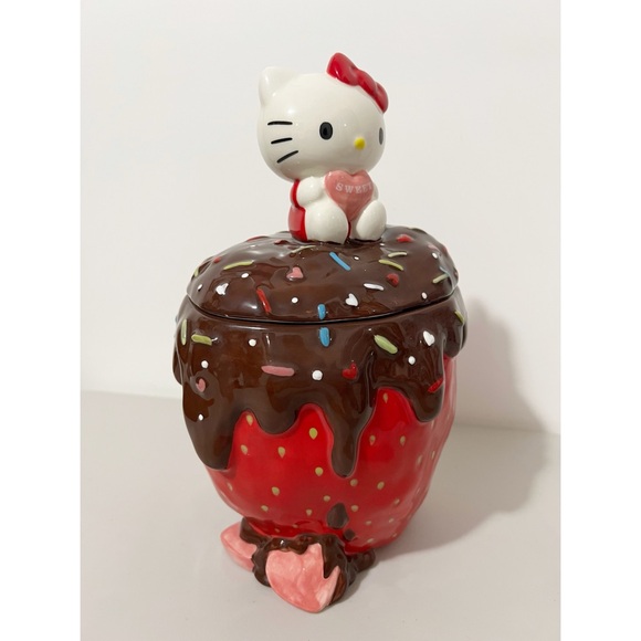 Hello Kitty Chocolate Strawberry Cookie Jar - Picture 2 of 6